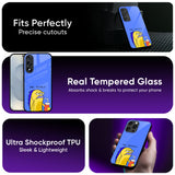 Yellow Fish Print Glass Case