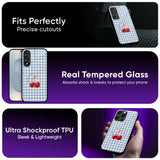 Blue Box Pattern Glass Case