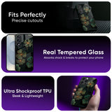 Elegant Gold Bloom Glass Case