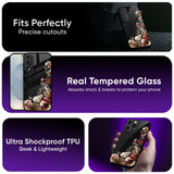 Butterfly & Floral Glass Case