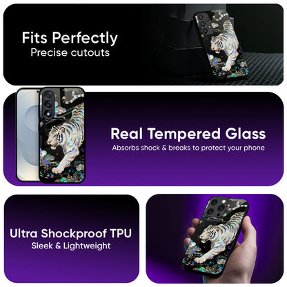 White Tiger Glass Case