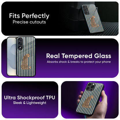 Blue Striped Glass Case