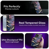 Wave & Pink Blossom Glass Case