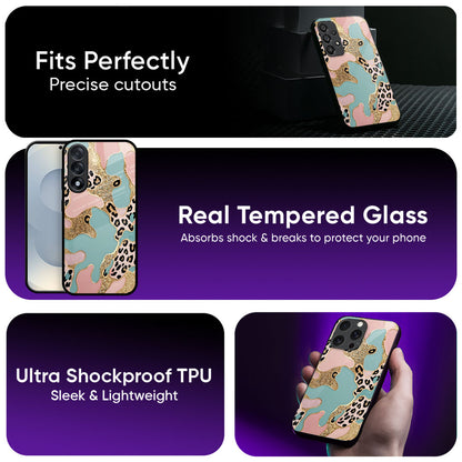 Leopard Abstract Print Glass Case