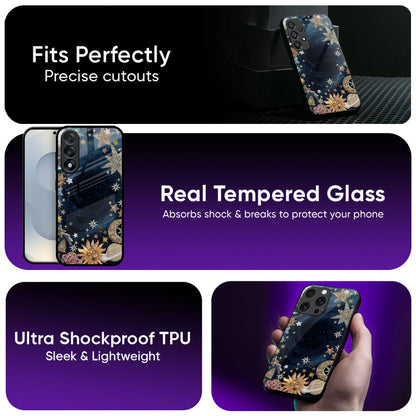 Golden Celestial Stars Glass Case