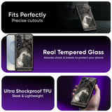 Black And White Horses Glass Case