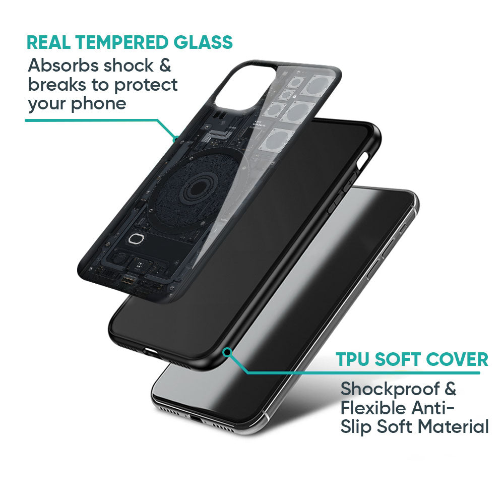 Silver Mech Glass Case - Glass Back Cover for Phone (View 4)