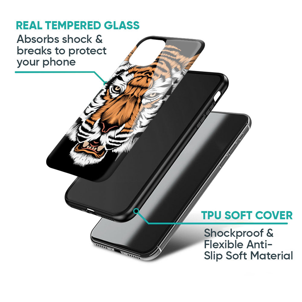Angry Tiger Glass Case For Oppo K13 Turbo Pro 5G