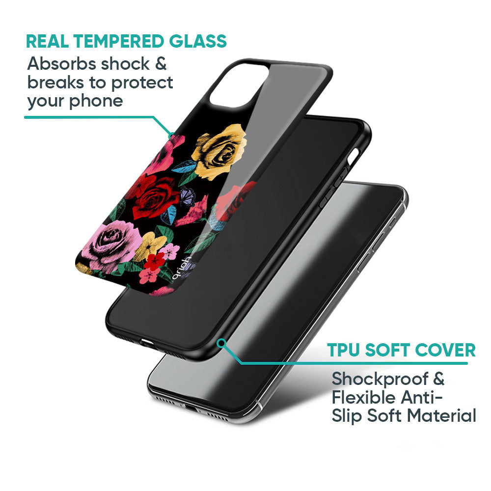 Floral Decorative Glass Case For Oppo K13 Turbo Pro 5G