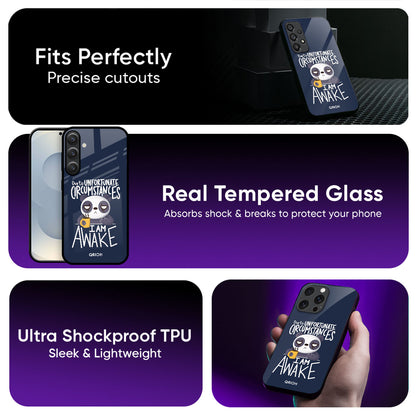 Struggling Panda Glass Case