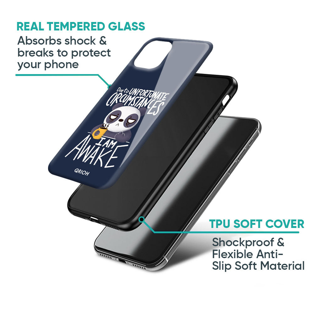 Struggling Panda Glass Case for Oppo K13 Turbo Pro 5G