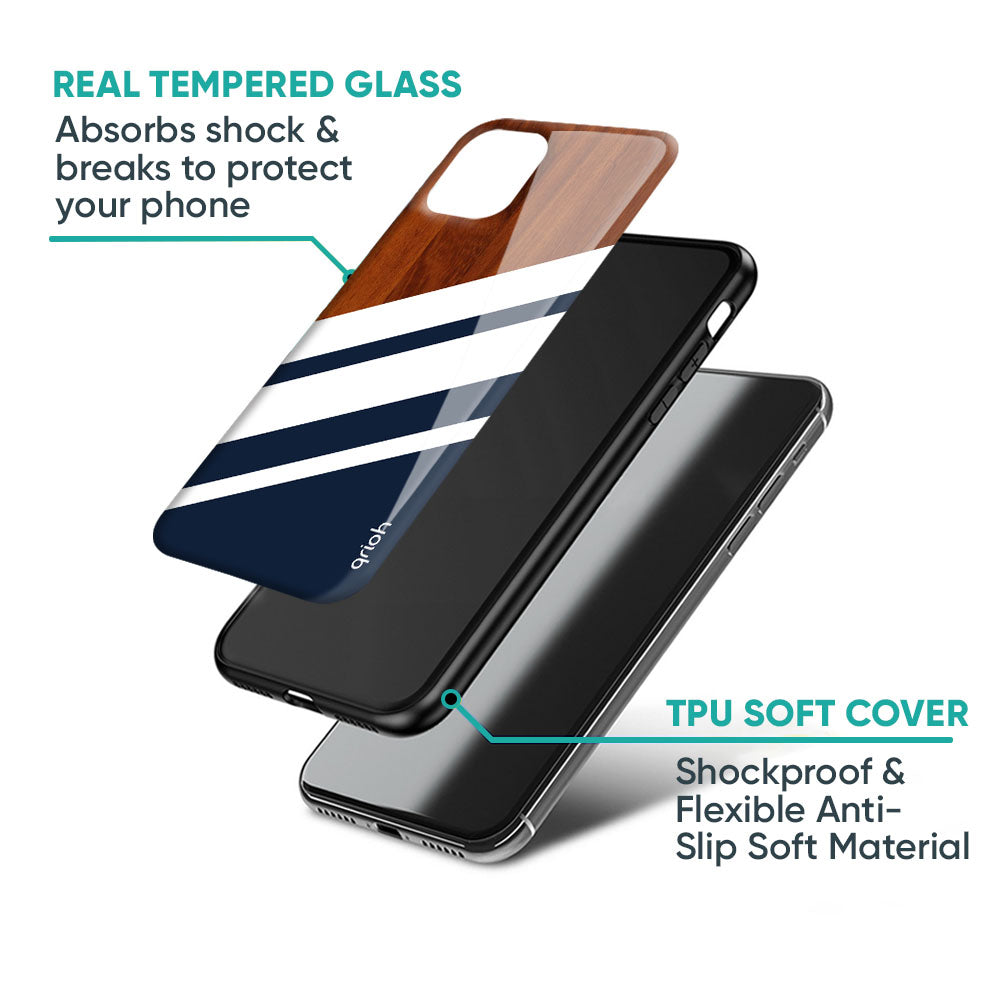 Bold Stripes Glass Case for Motorola G75 5G