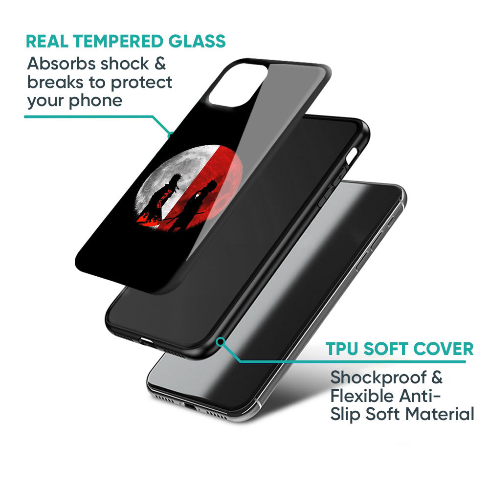 Anime Red Moon Glass Case for OnePlus 13R 5G