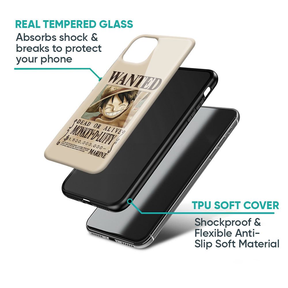 Luffy Wanted Glass Case for Samsung Galaxy A57 5G