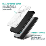 Modern White Marble Glass Case for Vivo Y200e 5G