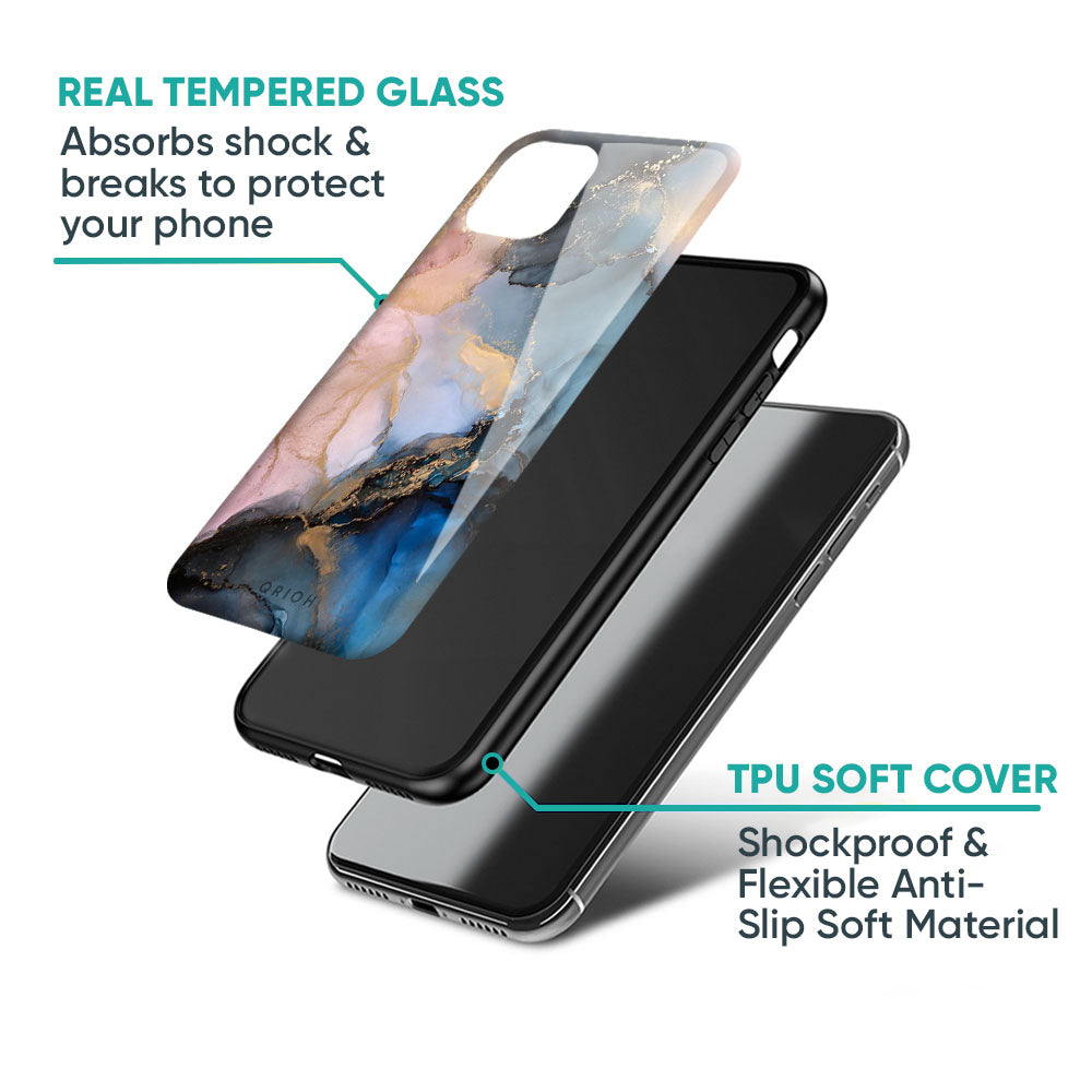 Marble Ink Abstract Glass Case for Mi 15 5G