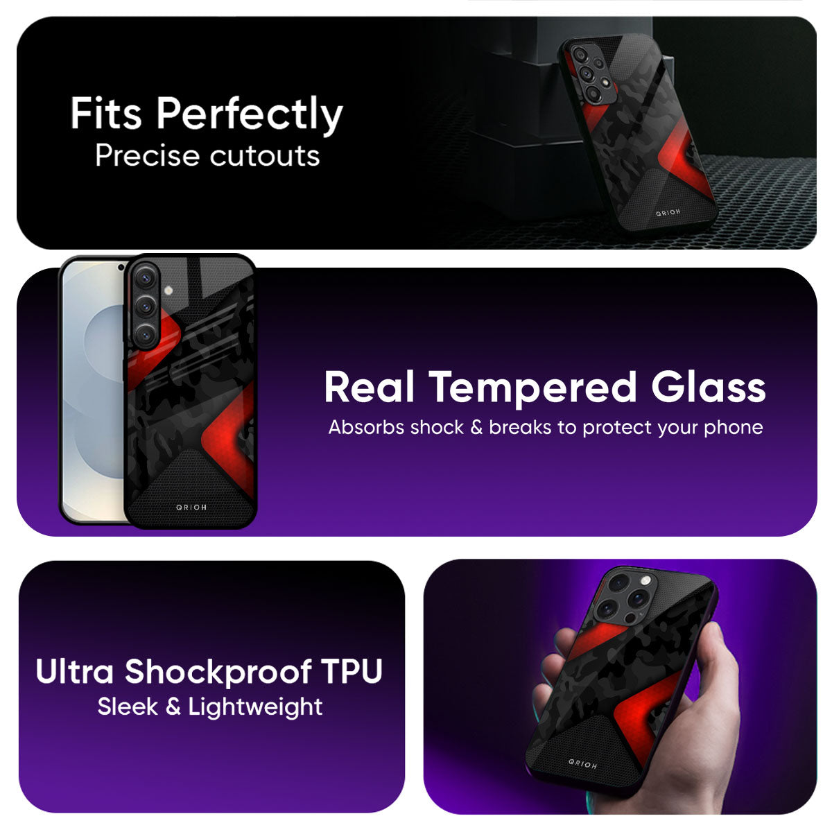 Modern Camo Abstract Glass Case