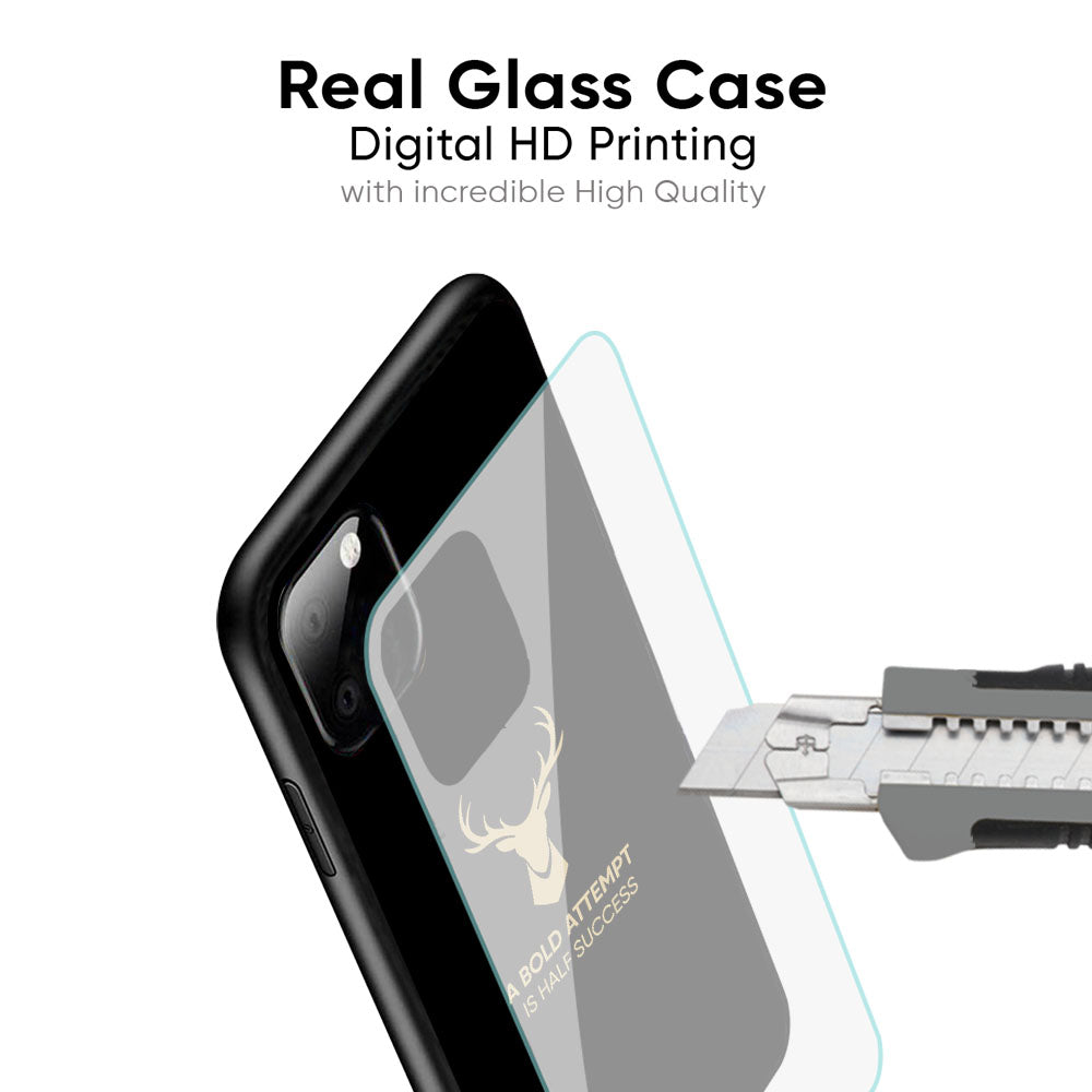 Black Gold Deer Glass Case for Google Pixel 8A