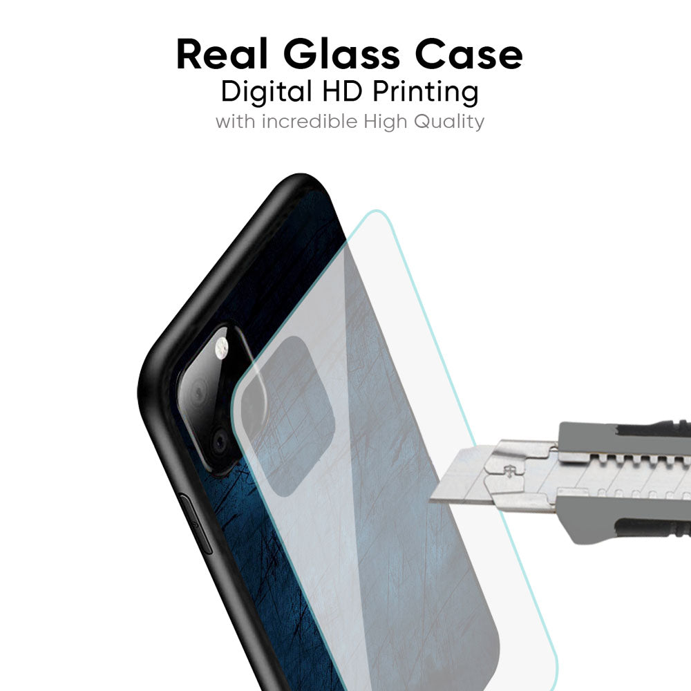 Dark Blue Grungy Glass Case for Google Pixel 8A