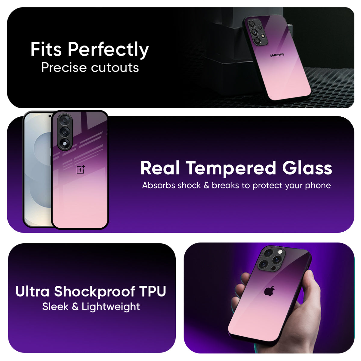 Purple Gradient Glass case