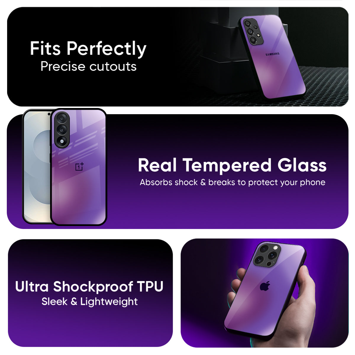 Ultraviolet Gradient Glass Case