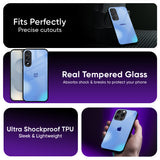 Vibrant Blue Texture Glass Case