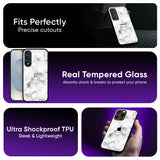 Satin White Marble Glass Case