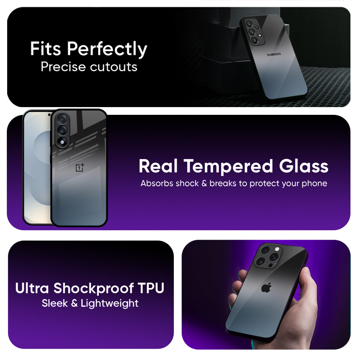 Dramatic Grey Glass Case