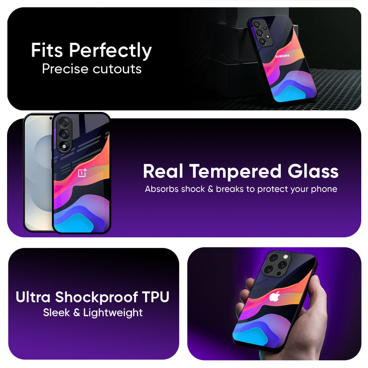 Colorful Fluid Glass Case