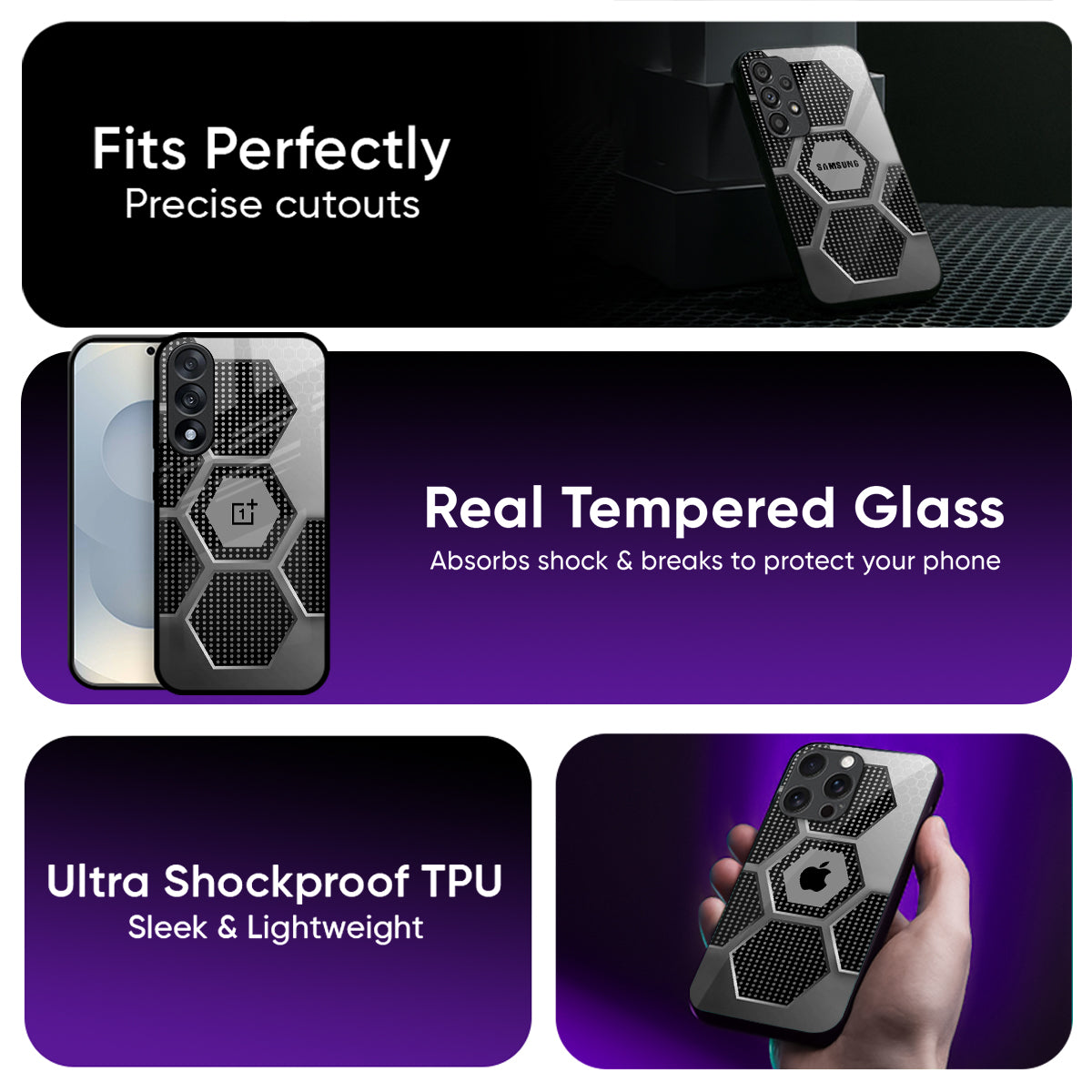 Hexagon Style Glass Case