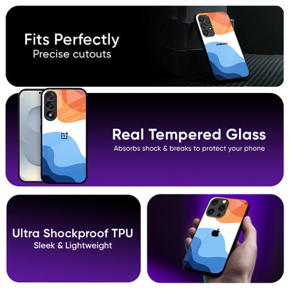 Wavy Color Pattern Glass Case