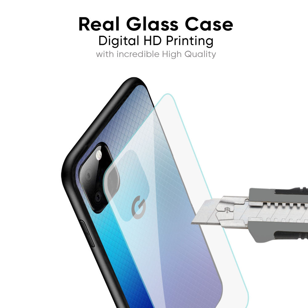 Blue Rhombus Pattern Glass Case for Google Pixel 9