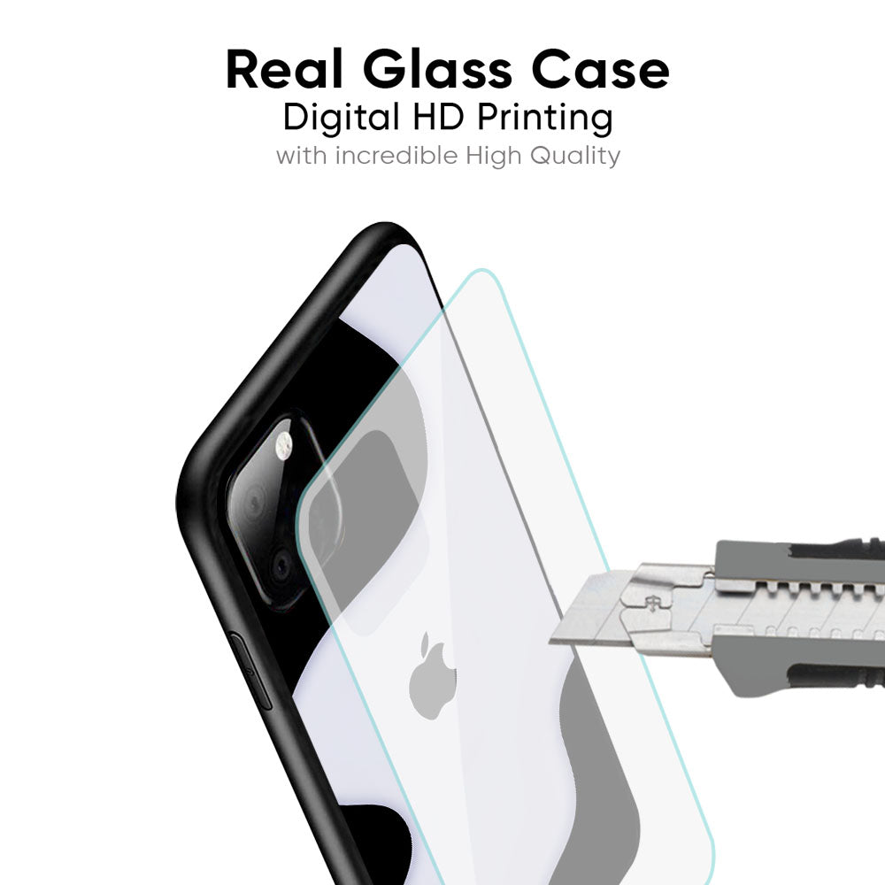 Wheat Cream Wavy Glass Case for iPhone 16 Pro Max