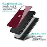 Classic Burgundy Glass Case for iPhone 17 Pro