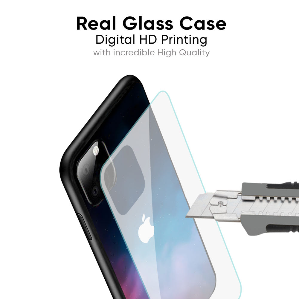 Cloudy Galaxy Glass Case for iPhone 16 Pro Max