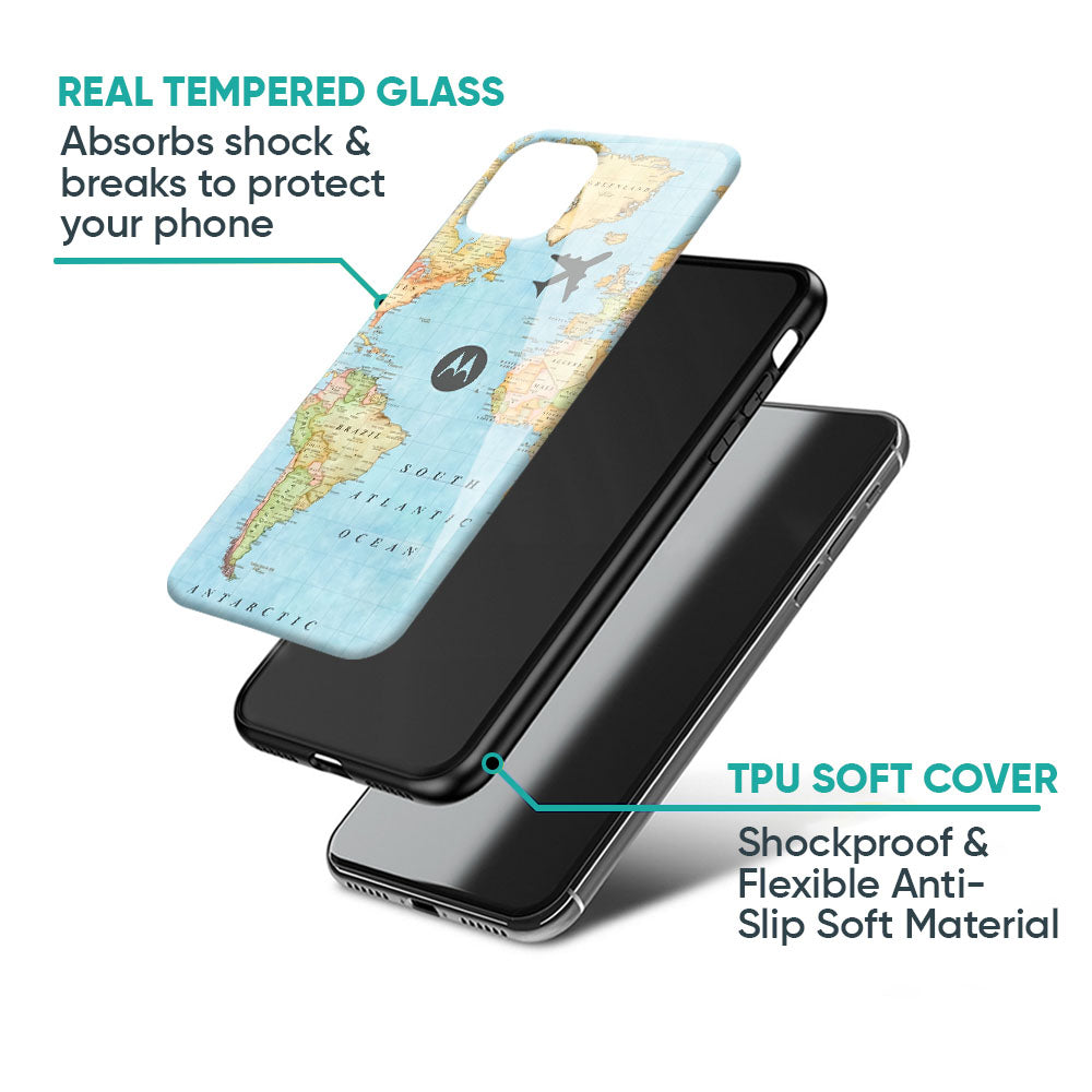 Fly Around The World Glass Case for Motorola Edge 70 5G