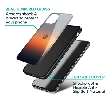 Aesthetic Orange Glass Case for Motorola Edge 50 Fusion 5G