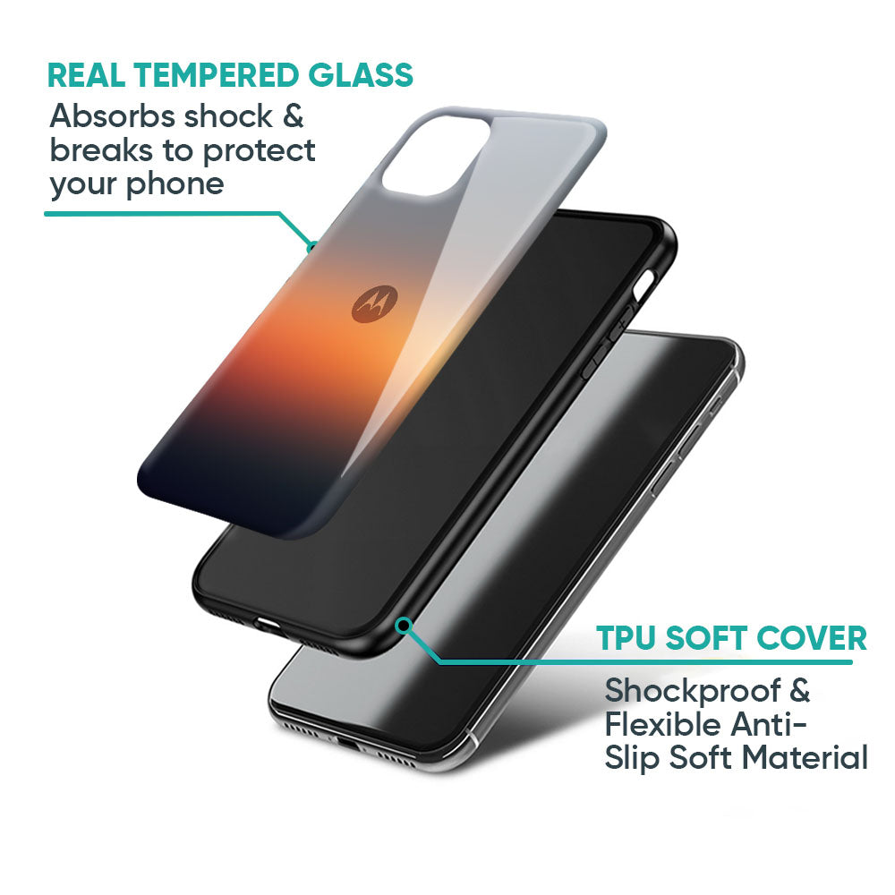 Aesthetic Orange Glass Case for Motorola Edge 70 5G