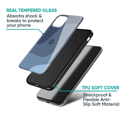 Navy Blue Ombre Glass Case for Google Pixel 10 Pro XL 5G