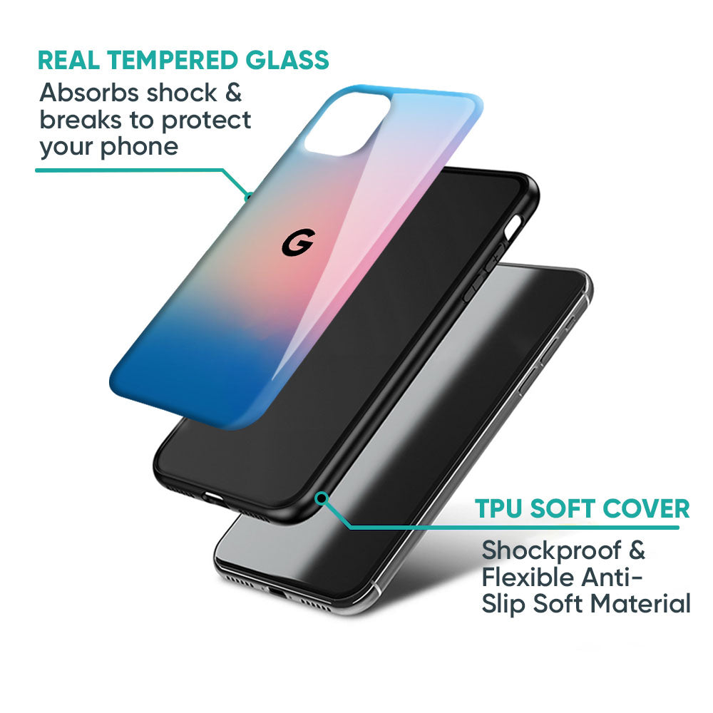 Blue & Pink Ombre Glass case for Google Pixel 9A