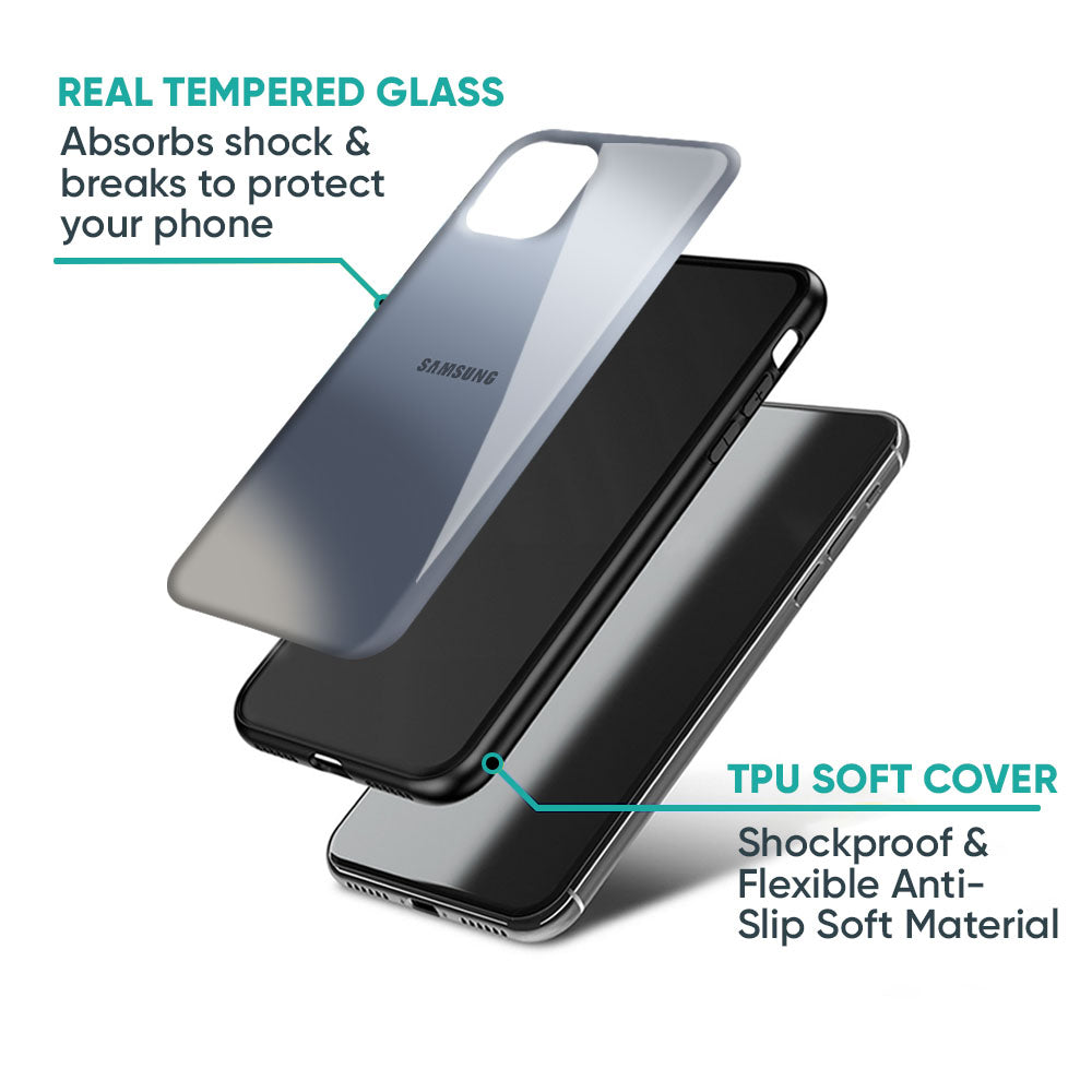 Space Grey Gradient Glass Case for Samsung Galaxy M56 5G