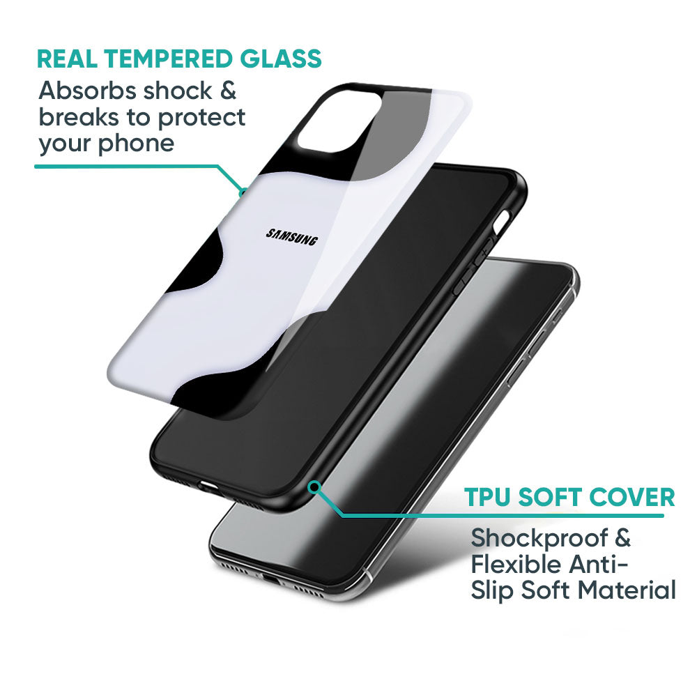 Wheat Cream Wavy Glass Case for Samsung Galaxy M56 5G