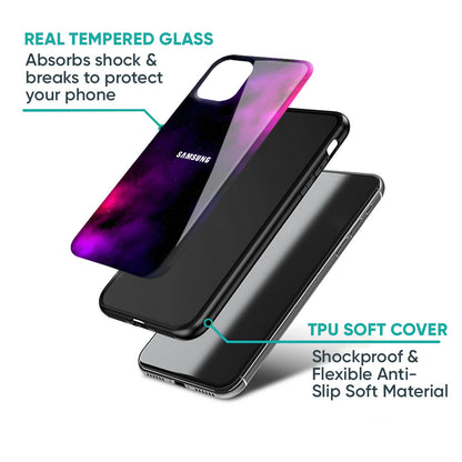 Pink Galaxy Glass Case for Samsung Galaxy M56 5G