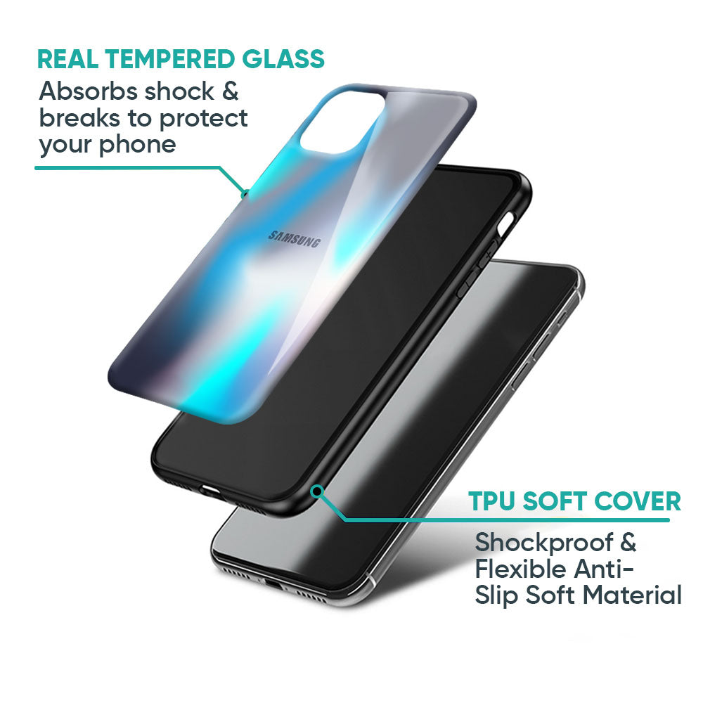 Blue Swan Shadow Glass Case for Samsung Galaxy A57 5G