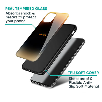 Grainy Yellow Glass Case for Samsung Galaxy M56 5G