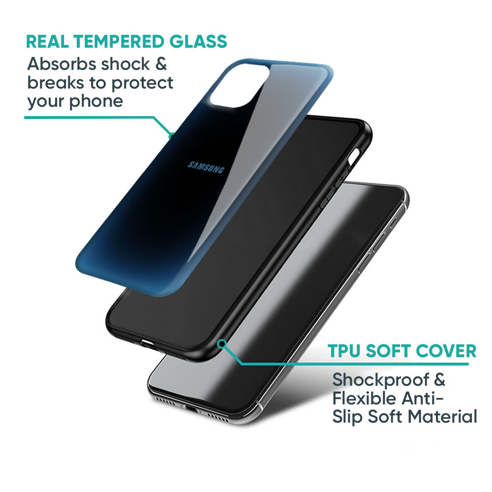 Blue Dynamic Glass Case for Samsung Galaxy M56 5G