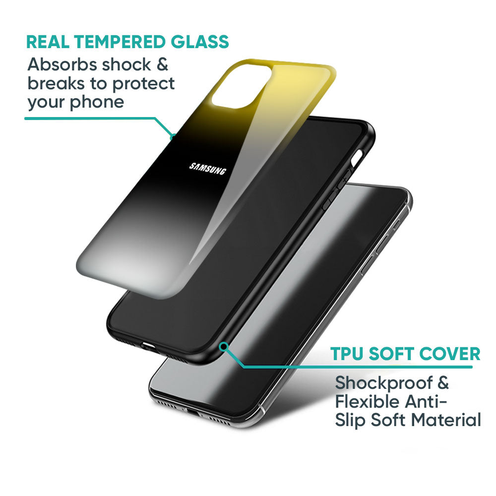 Yellow Shadow Glass Case for Samsung Galaxy M56 5G