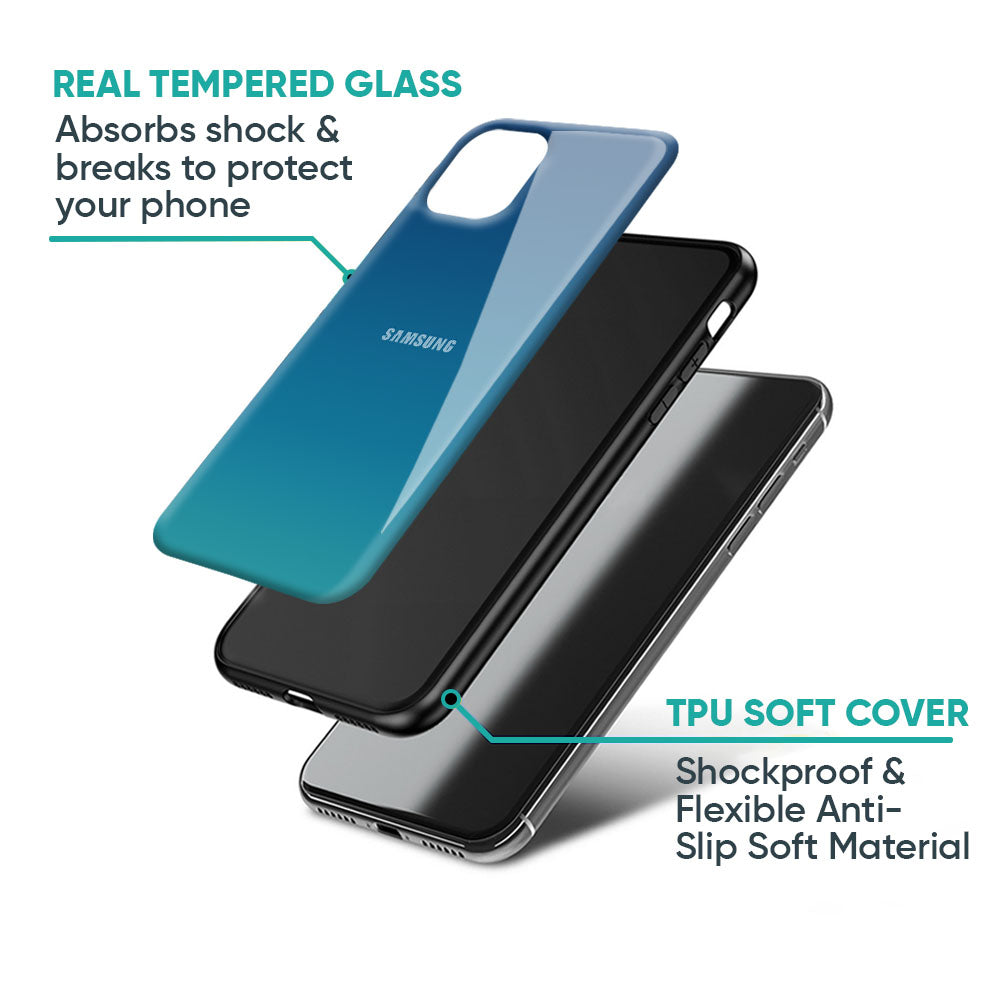 Celestial Blue Glass Case For Samsung Galaxy S25 FE 5G