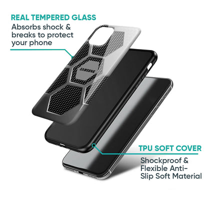Hexagon Style Glass Case For Samsung Galaxy A57 5G