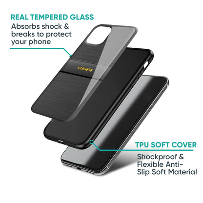 Grey Metallic Glass Case For Samsung Galaxy M56 5G
